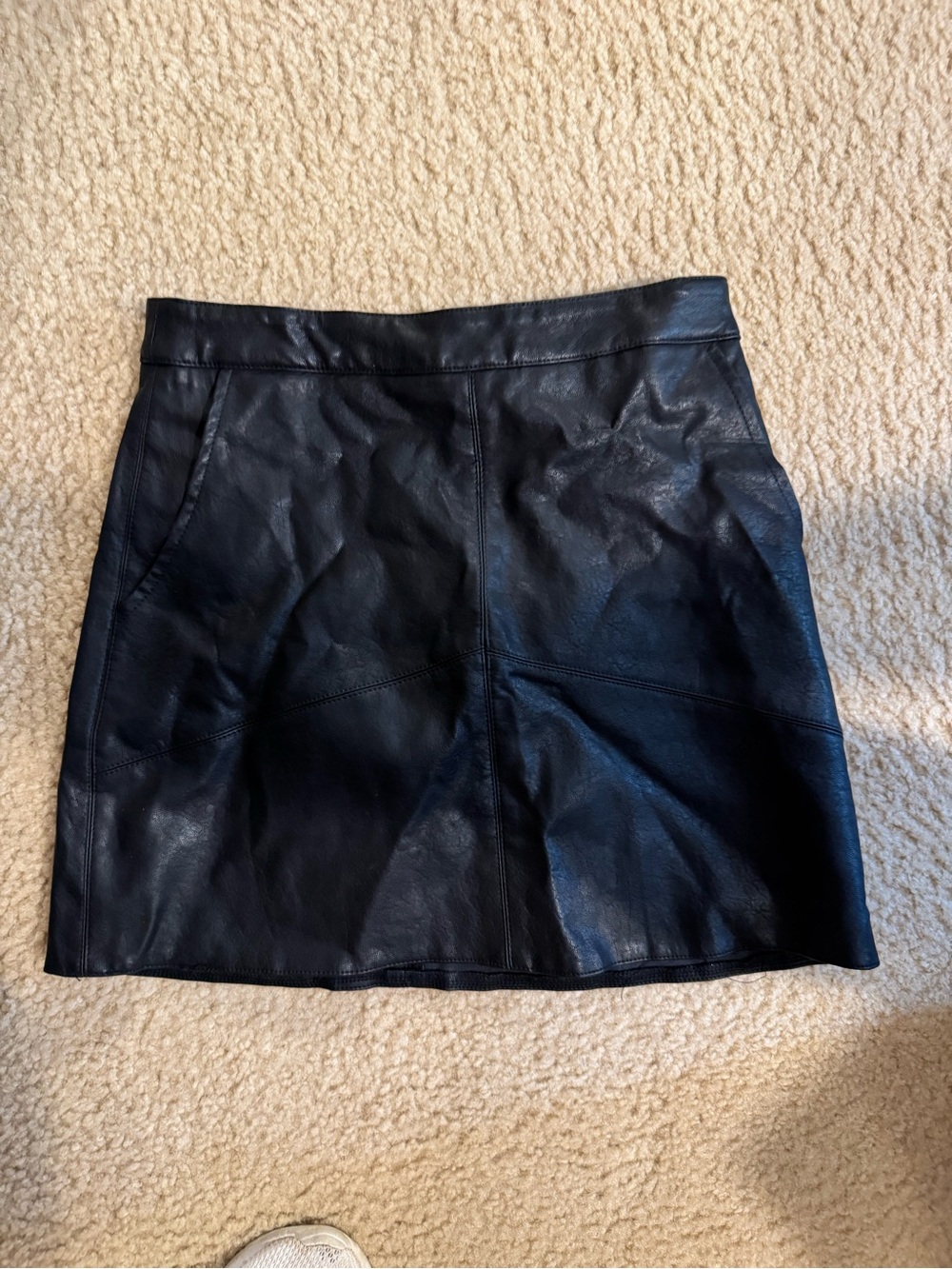 Lulus black faux leather or leather Mini Skirt size XS